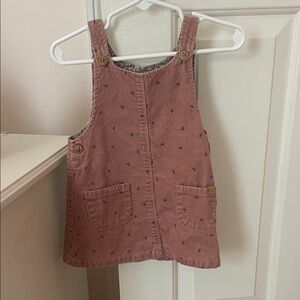 Zara Babygirl Pink Corduroy Dress